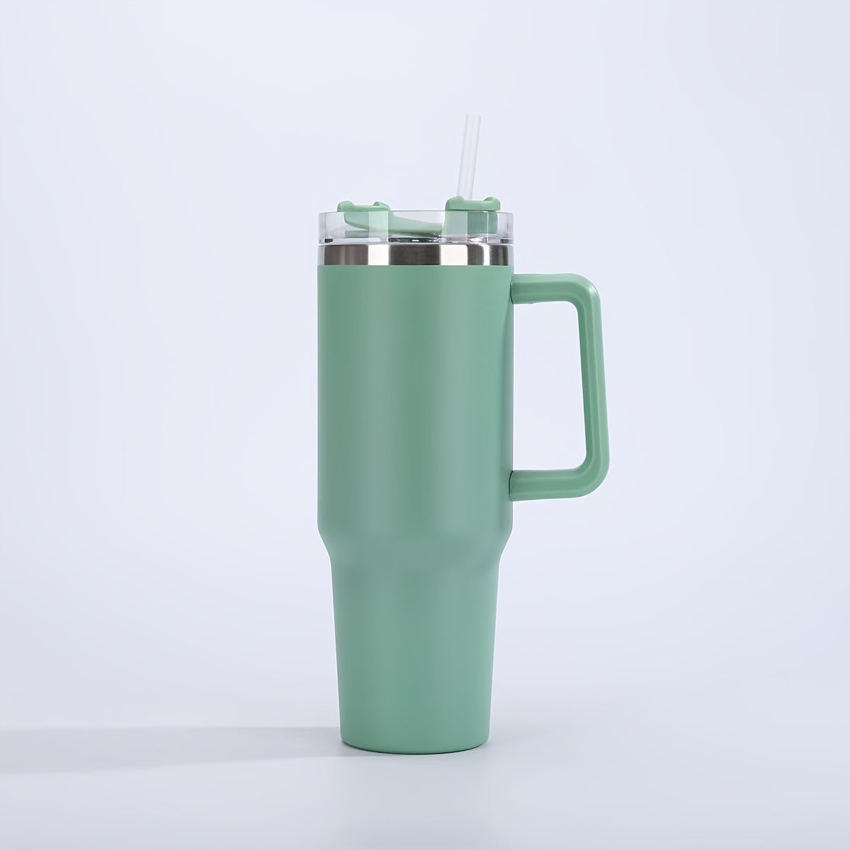 Double-Wall Vacuum 304 Stainless Steel Travel Cup, Leakproof & Rustproof, Hot & Cold Drinks, 15 Colors, Perfect Gift for Christmas, Travel & Outdoor | Insulated Tumbler 40oz with Handle & Straw Lid
