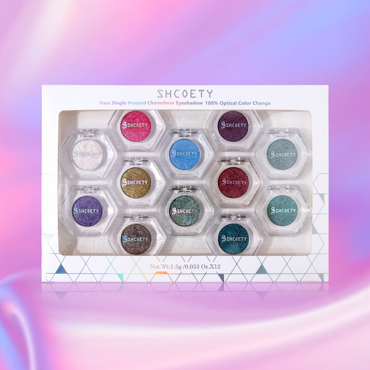 Chameleon Color-Shifting Eyeshadow Palette 12 Shades — Pearlescent Pigments Matte & Shimmer Blendable Long-Lasting Eye Makeup Kit for Women, All Skin Tones, Daily Wear & Special Oc - product image 11