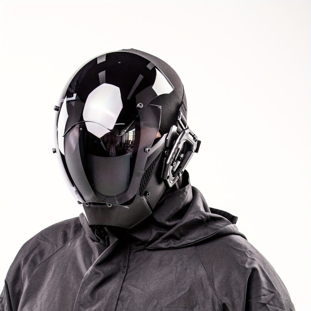 Futuristic Sci-Fi Half Face Costume Prop for Halloween Cosplay, Rave Bar Club Party, Stage Performance & Photography, Cool Gift for Adults Men Women - product image 7