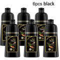 Hair Dye Shampoo 3-in-1 Color Conditioner Cooling Formula 6pcs Set — Black & Brown Gradual Gray Coverage, Unisex Long Hair Color Shampoo Gift - product image 14