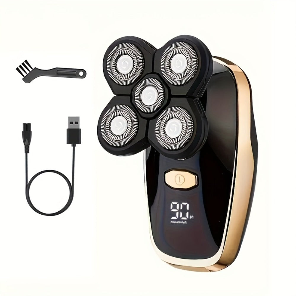 9D Floating Head Electric Razor for Bald Men 5-in-1 Grooming Kit Beard Trimmer Nose Hair Trimmer Facial Cleanser Body Groomer USB Rechargeable Cordless Shaver for Home Travel - product image 10