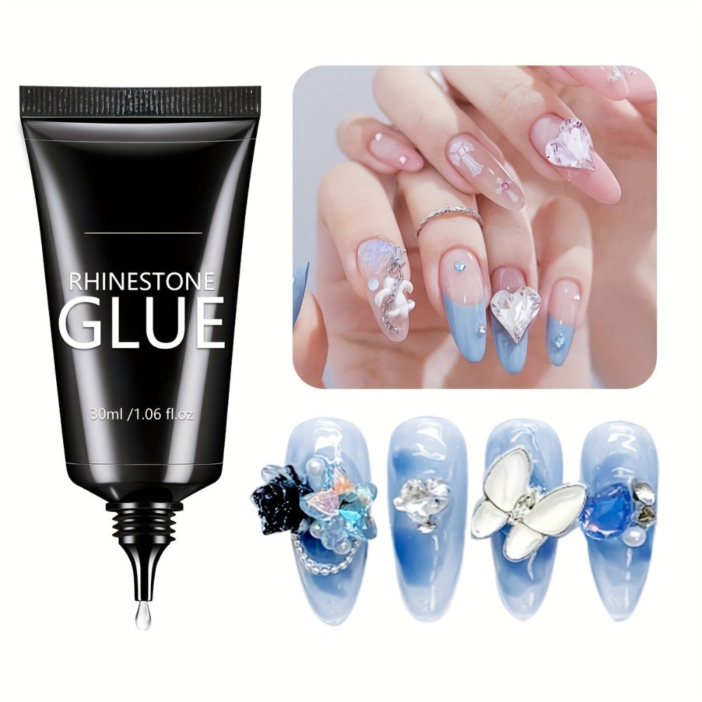 Nail Glue for Rhinestones 2pcs — LED Cured Super Strong Gel Adhesive for 3D Charms, Gems & Bling Nail Art Decorations | Alcohol-Free Transparent Crystal Nail Glue | Professional Na - product image 8