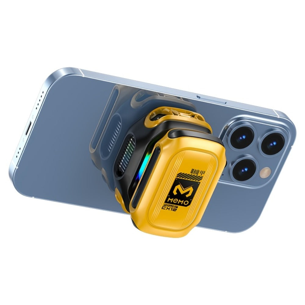 Phone Cooler Magnetic Semiconductor Cooling Fan with RGB LED Temperature Display Rechargeable Battery USB Type-C for Mobile Gaming TikTok Live Streaming iPhone Android - product image