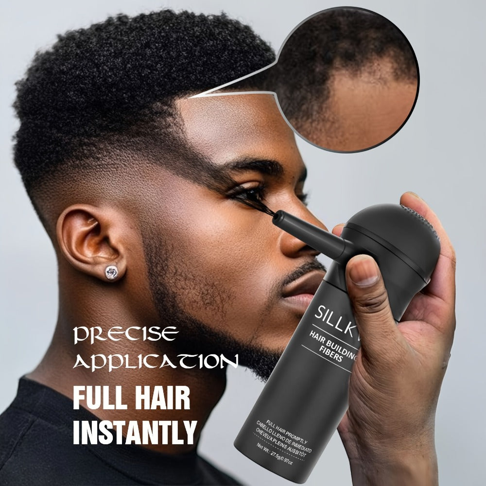 Hair Fibers Spray Applicator Kit Instant Thickness for Thinning Hair & Bald Spots SILLKVA 7 Shades Precision Spray Natural Coverage Hair Loss Concealer Men & Women 0.97oz - product image 4