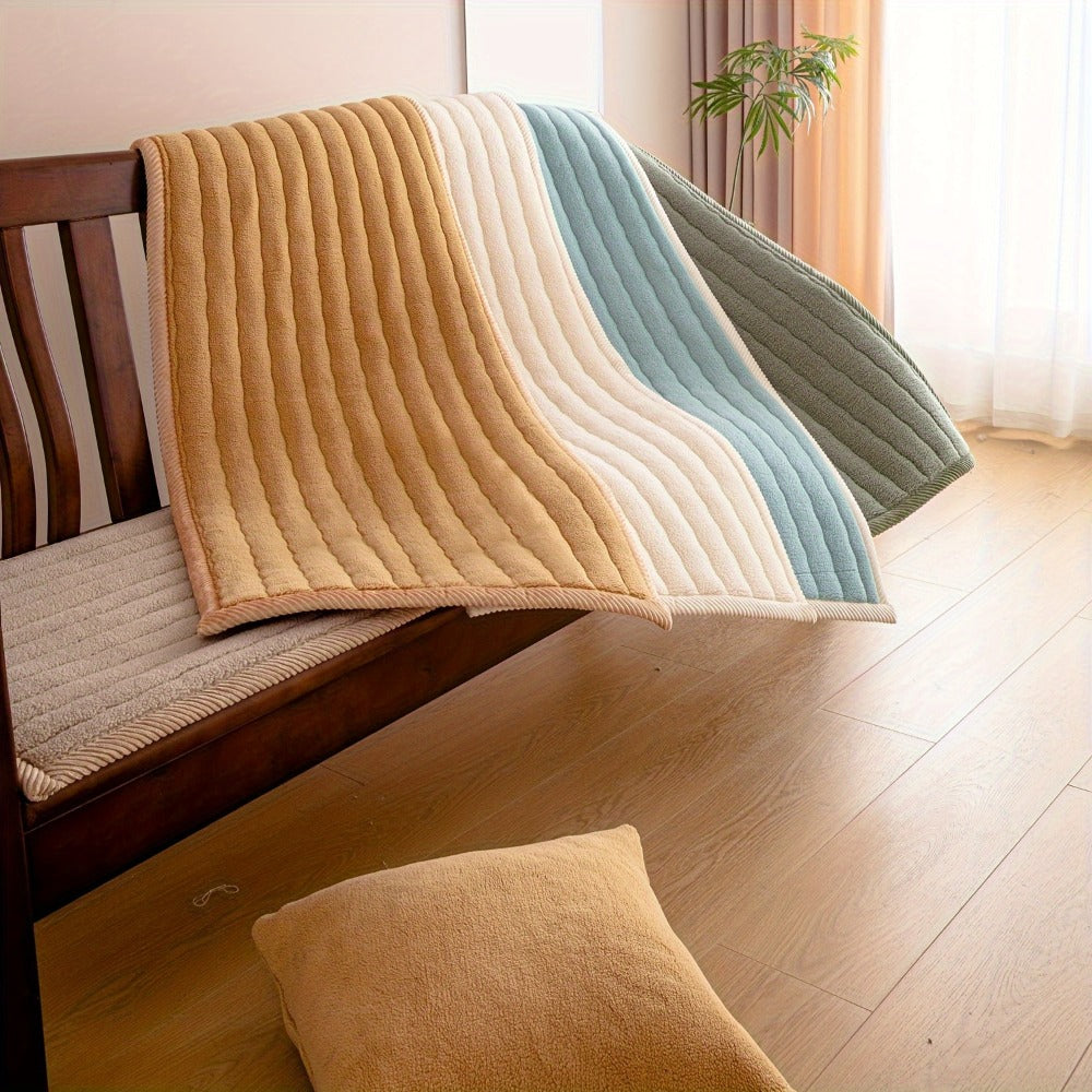 Plush Sofa Cover Bohemian Style Thickened Short Plush Non-Slip Machine Washable Pet Friendly Sofa Slipcover for Living Room Bedroom Office - Armrest Pad to 4 Seater - product image 12