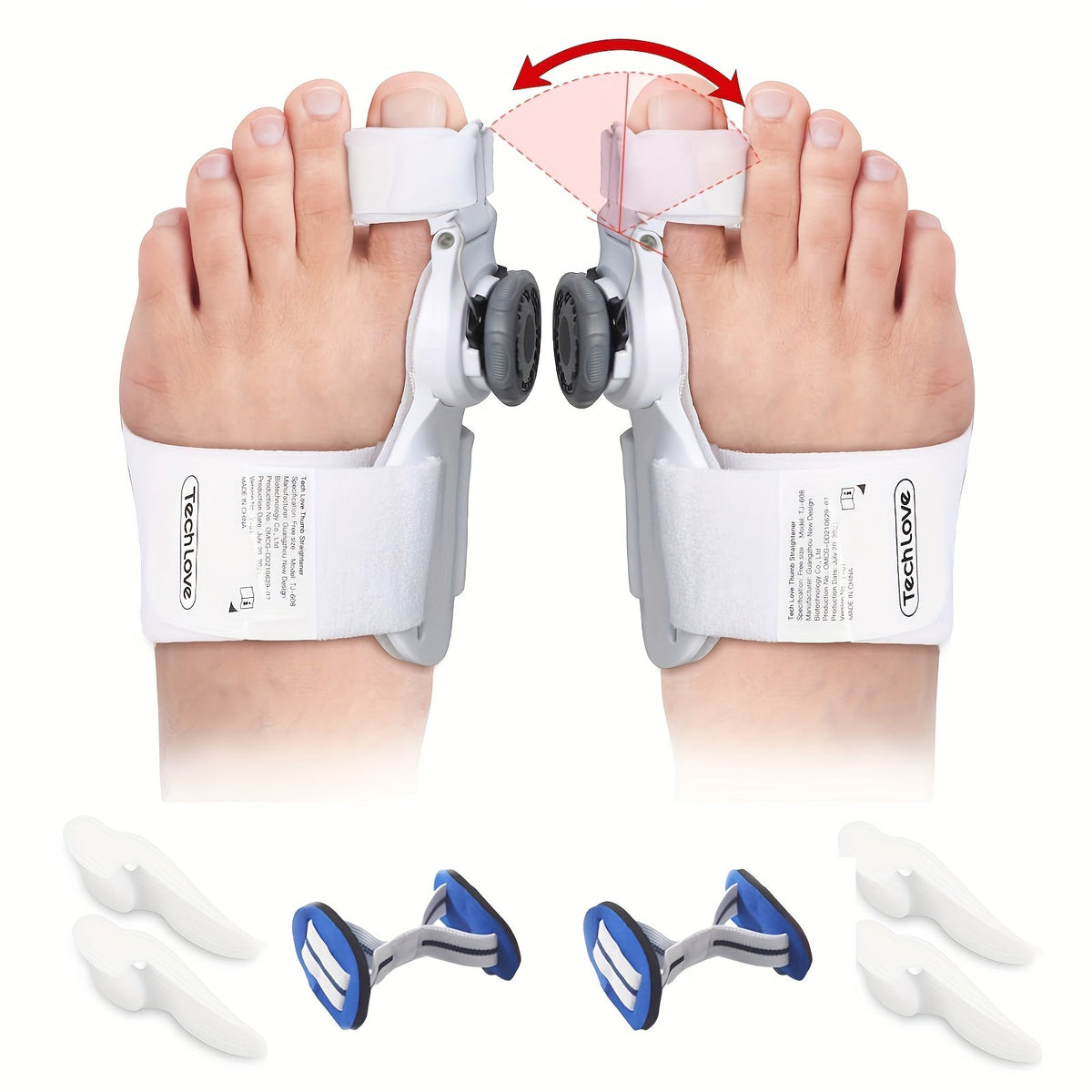 Bunion Corrector for Women & Men 2 Pack - Adjustable Big Toe Straightener with Soft Pad, Breathable Anti-Slip Hallux Valgus Relief Splint for All-Day Comfort - product image 8