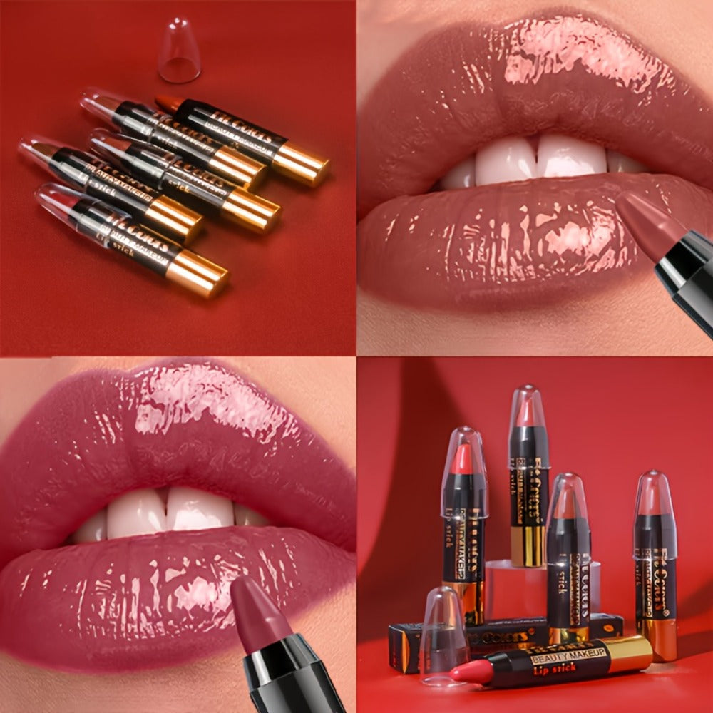 Glossy Crayon Lipstick Set 6 Pack Moisturizing Long-Lasting Nourishing Lip Color – Easy Apply Lip Crayon for Women Girls All Skin Types Versatile Shades Everyday Date Night - product image 4