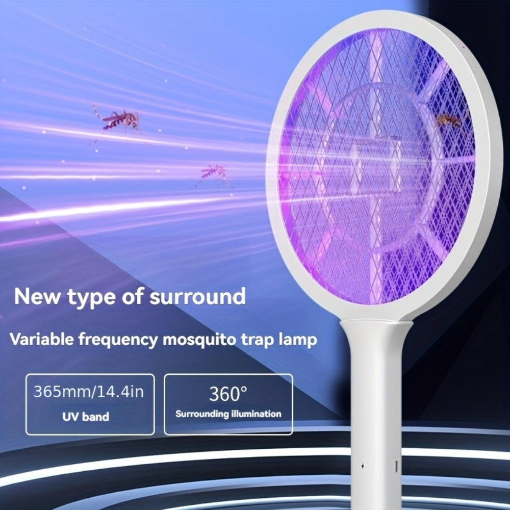 Electric Mosquito Swatter Racket Bug Zapper with LED Night Light & USB Charging, Handheld Insect Killer with Base Stand, Dual Mode Mosquito Lure Lamp for Home, Office & Outdoor Use - product image 11