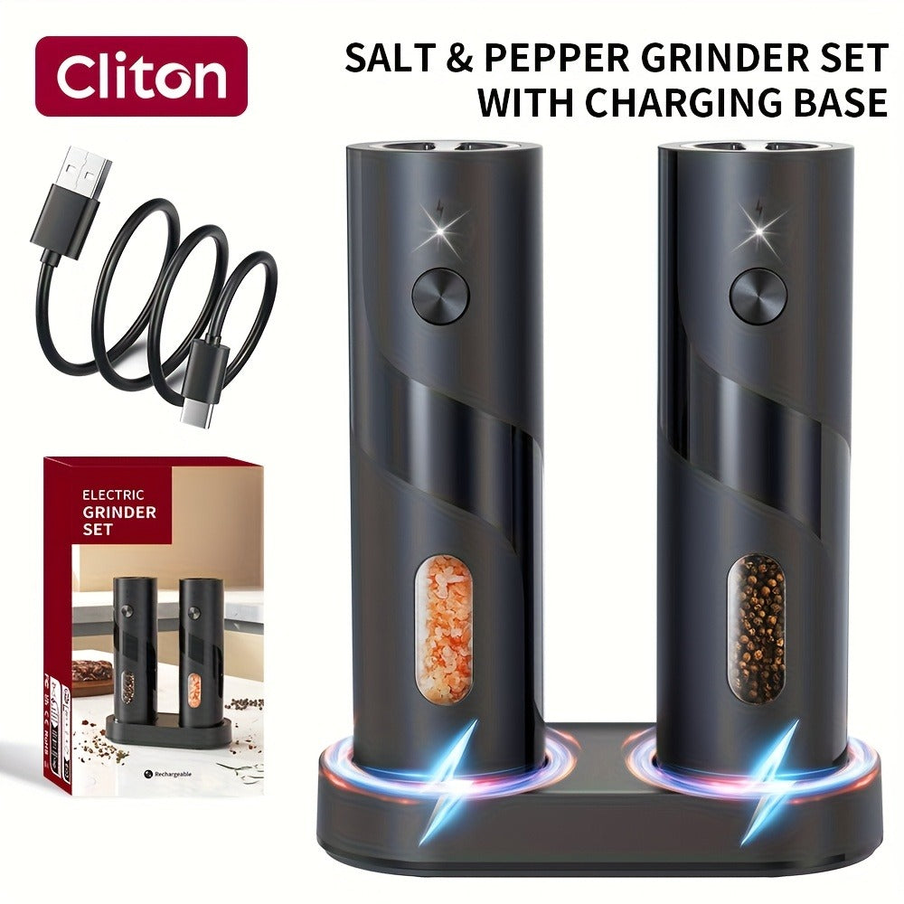Electric Salt and Pepper Grinder Set – Rechargeable Automatic Mills with LED Light, Adjustable Coarseness & 3.72oz Capacity for Home Kitchen, BBQ, Restaurant & Outdoor Entertaining - product image 7