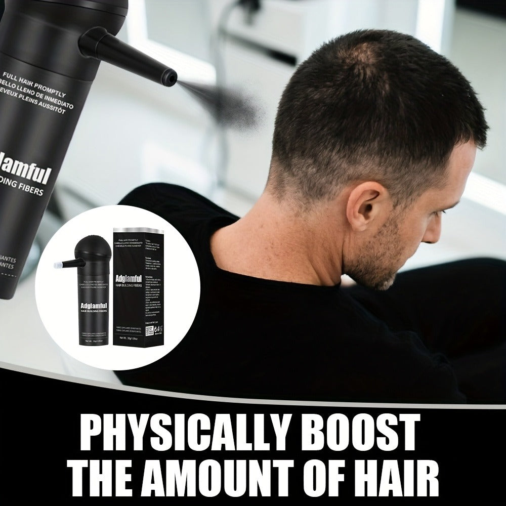 Thinning Hair Concealer Fibers 2-in-1 Kit with Spray Bottle - Instant Thickening Powder for Fuller Thicker Natural Look Covers Bald Spots Receding Hairline All Hair Types Women Men - product image 2