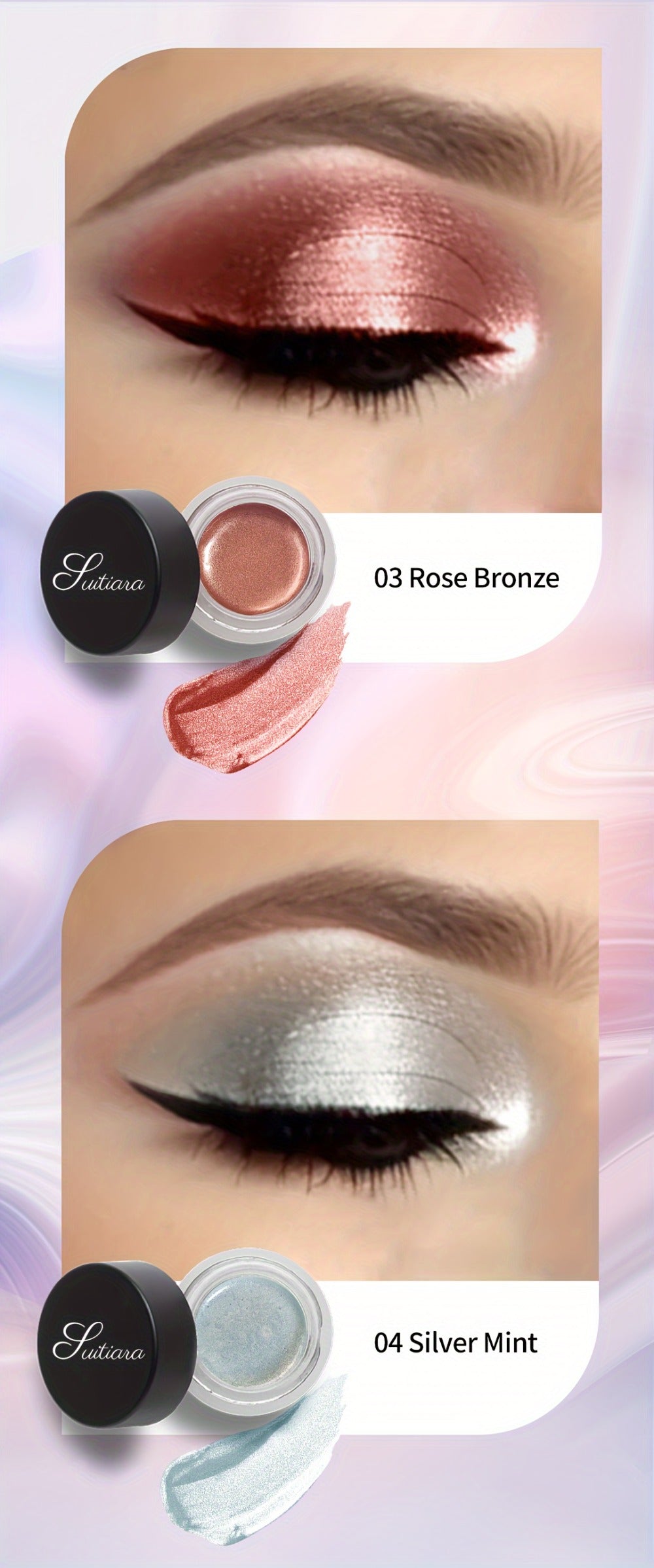 Jelly Gel Eyeshadow 2 Pack Sunset Copper Shimmer High Gloss Metallic Finish Long Lasting Fade Resistant Eye Makeup for Women Party Holiday Date Night Glam - product image 13