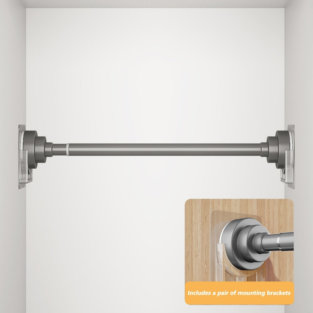 Tension Rod Stainless Steel No Drill - Adjustable Curtain Rod for Wardrobe Bathroom Bedroom, Clothes Drying Rod, Multiple Sizes & Colors - product image 9