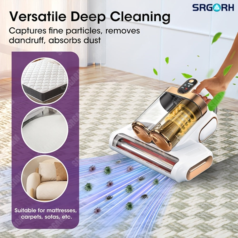 Cordless Mattress Vacuum Cleaner 16Kpa UV Light & 80000 RPM Sonic Technology, 3-Min Fast Charge Handheld Bed Vacuum for Mattress Sofa Carpet Dust Mites - product image 6