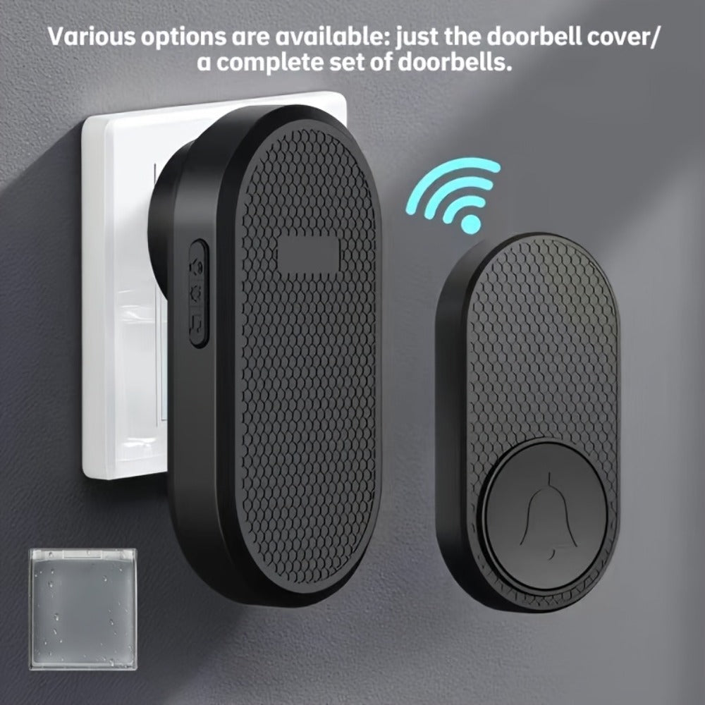 Wireless Doorbell Battery Powered – 33 Melodies, 4 Volume Levels, 1000-Foot Range, Durable Plug-In Receiver, Easy Install, for Home, Apartment, Office & Commercial Use (Enhanced Ed - product image