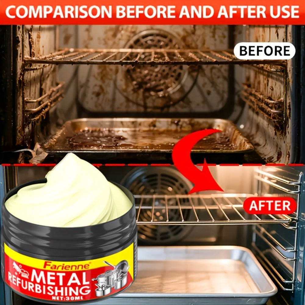 Metal Polishing Paste with Sponge Chrome & Stainless Steel Polish Gloss Agent No Residue Coconut Oil Formula for Painted Metals Car Jewelry Household - product image 6