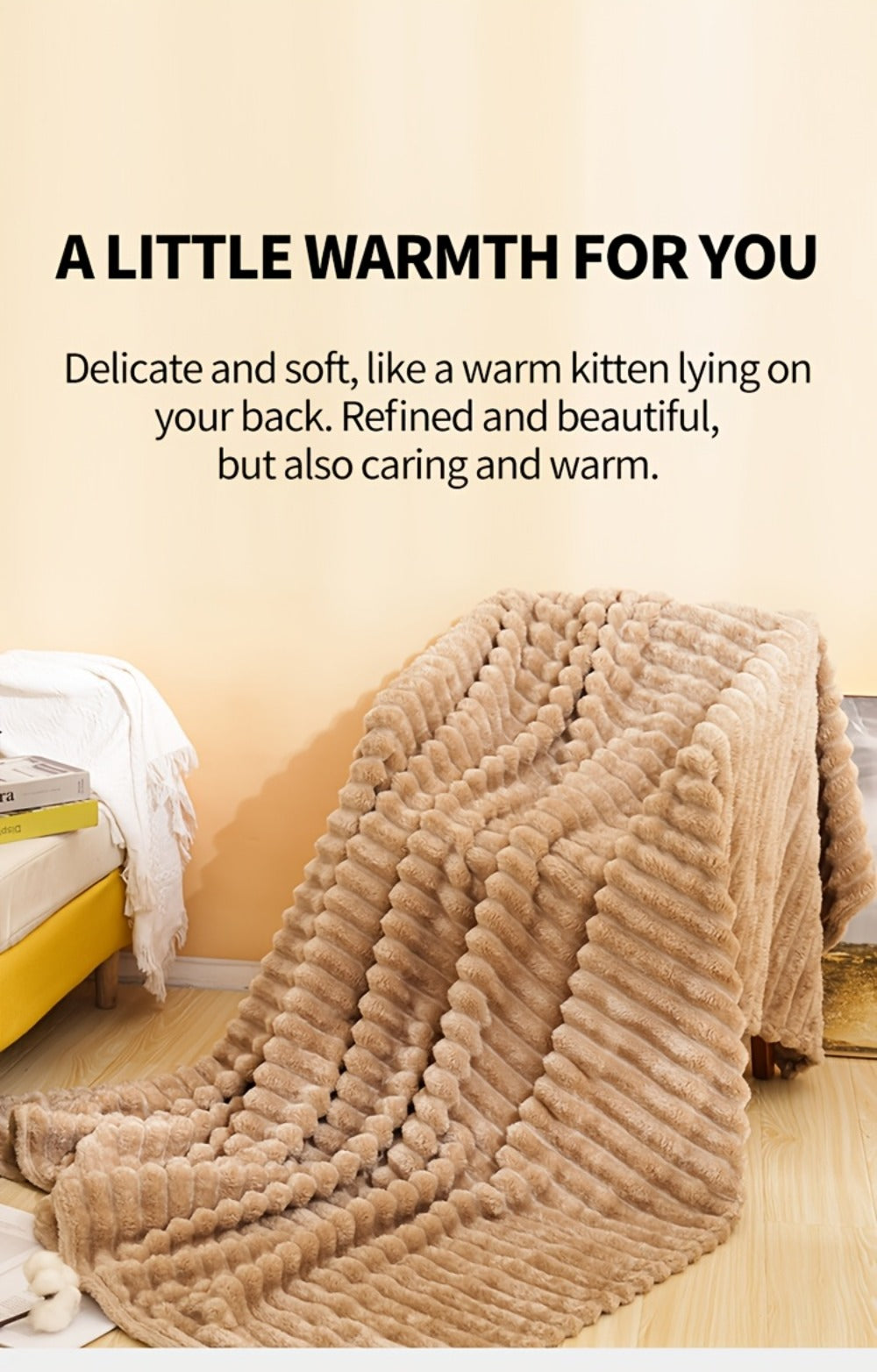 500gsm Heavy Plush Blanket – Ultra Thick Soft Warm Fluffy Blanket for Bed, Sofa & Travel, Baby to Double Size, 5 Colors - product image 22