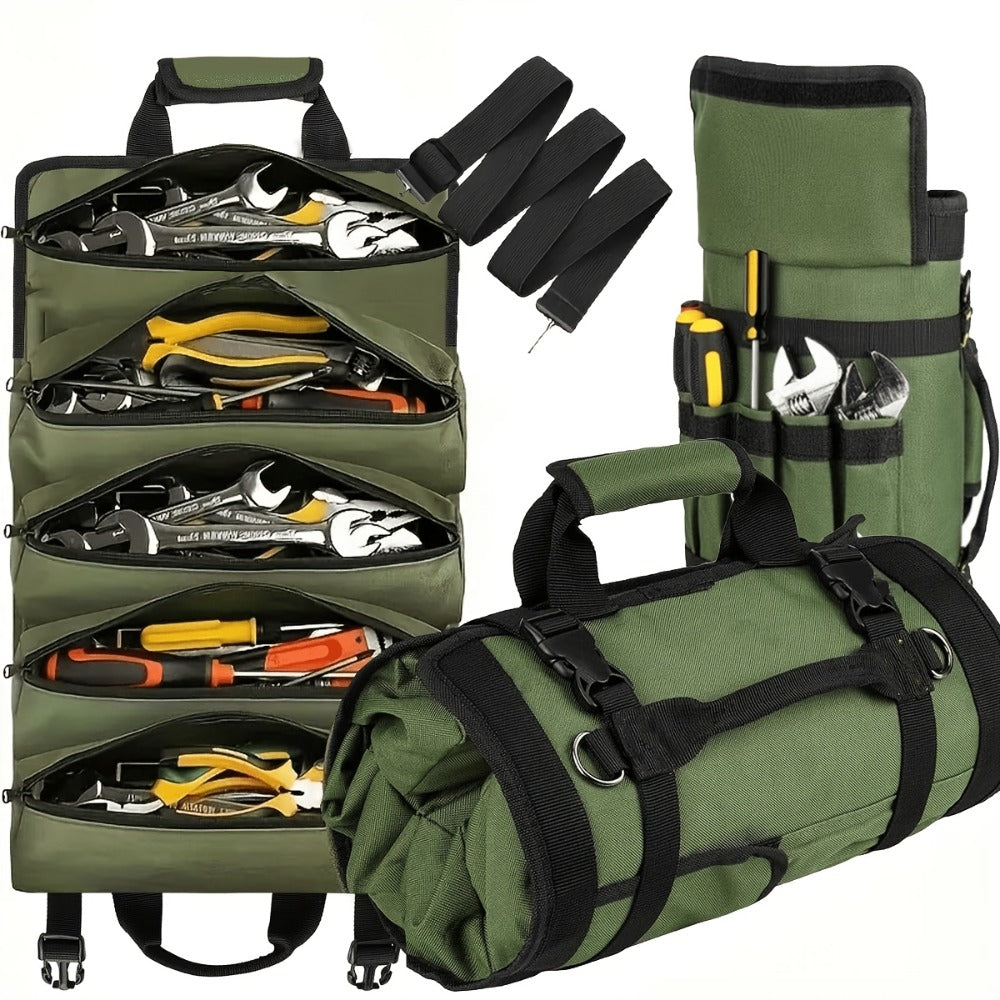 Collapsible Tool Bag Organizer for Hardware Storage | Foldable Tool Kit Bag for Carpentry Electricians Automotive Repairs Outdoor | Portable Buggy Bag Easy Transport - product image