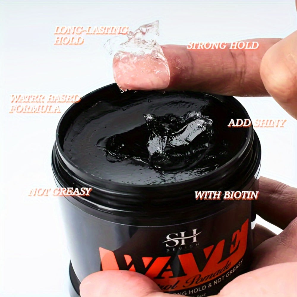 Wave Pomade Set for Men Strong Hold 360 Waves — Glycerin Formula Silky Shine, 4-Piece or 5-Piece Bundle with Silky Durag & Wave Brush, Deep Wave Pattern Hair Styling Kit, 100g - product image 8
