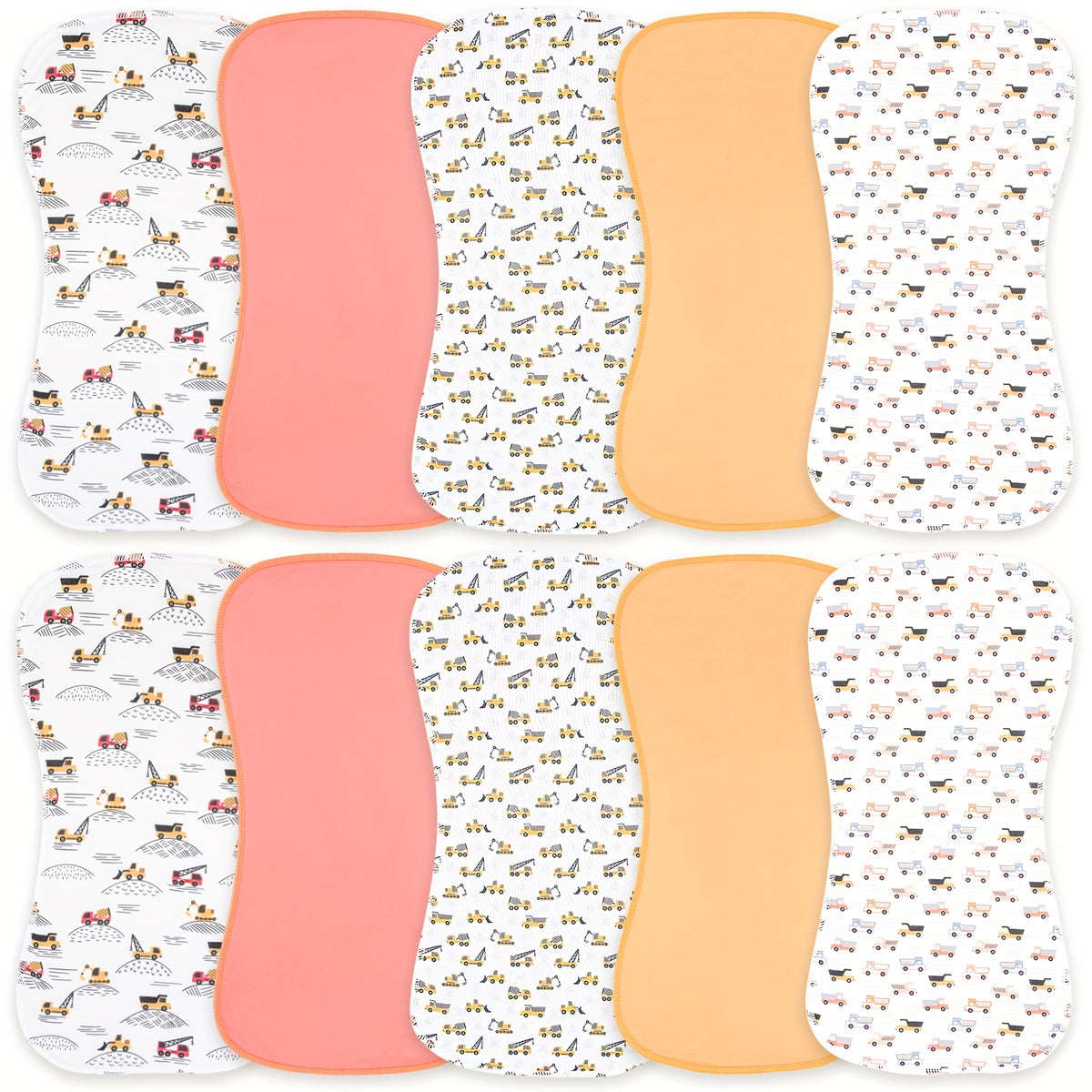 10pcs Burp Cloths for Baby Boys and Girls - Baby Burp Cloth, Baby Washcloths, Burp Rags, Large Neutral Burp Clothes for Newborn - product image 3
