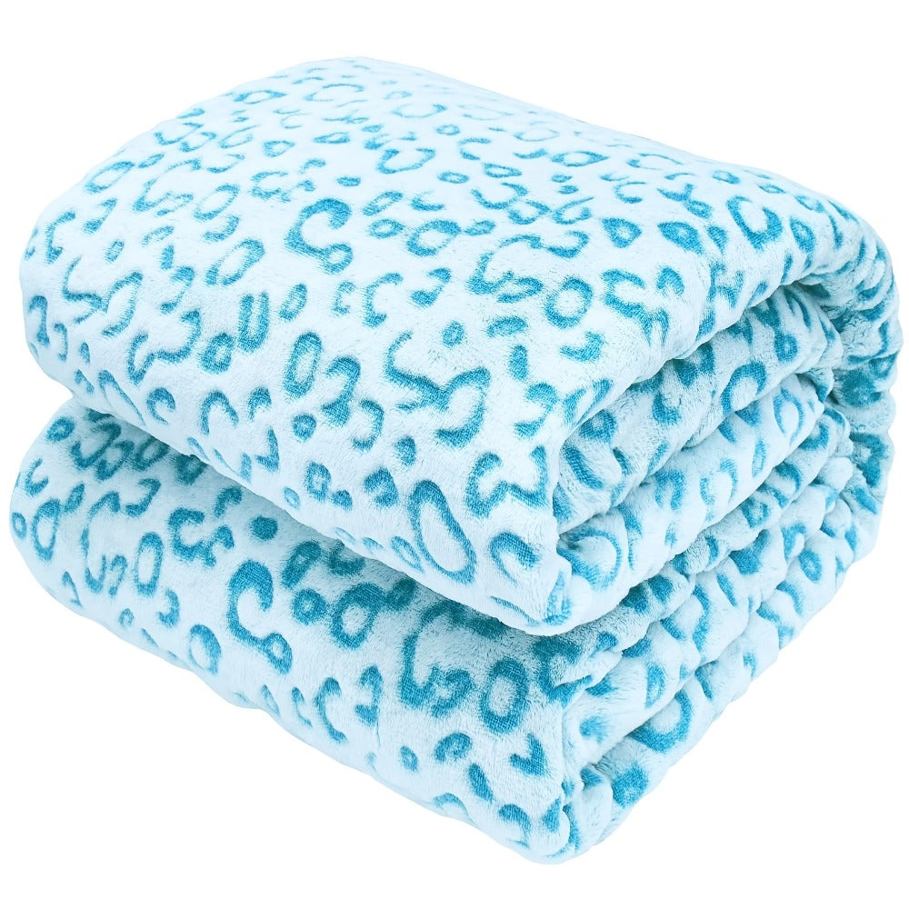 Leopard Print Throw Blanket – Soft Fluffy Jacquard Fleece Flannel for Couch, Bed, Sofa & Camping, 3 Sizes, 5 Colors - product image 5