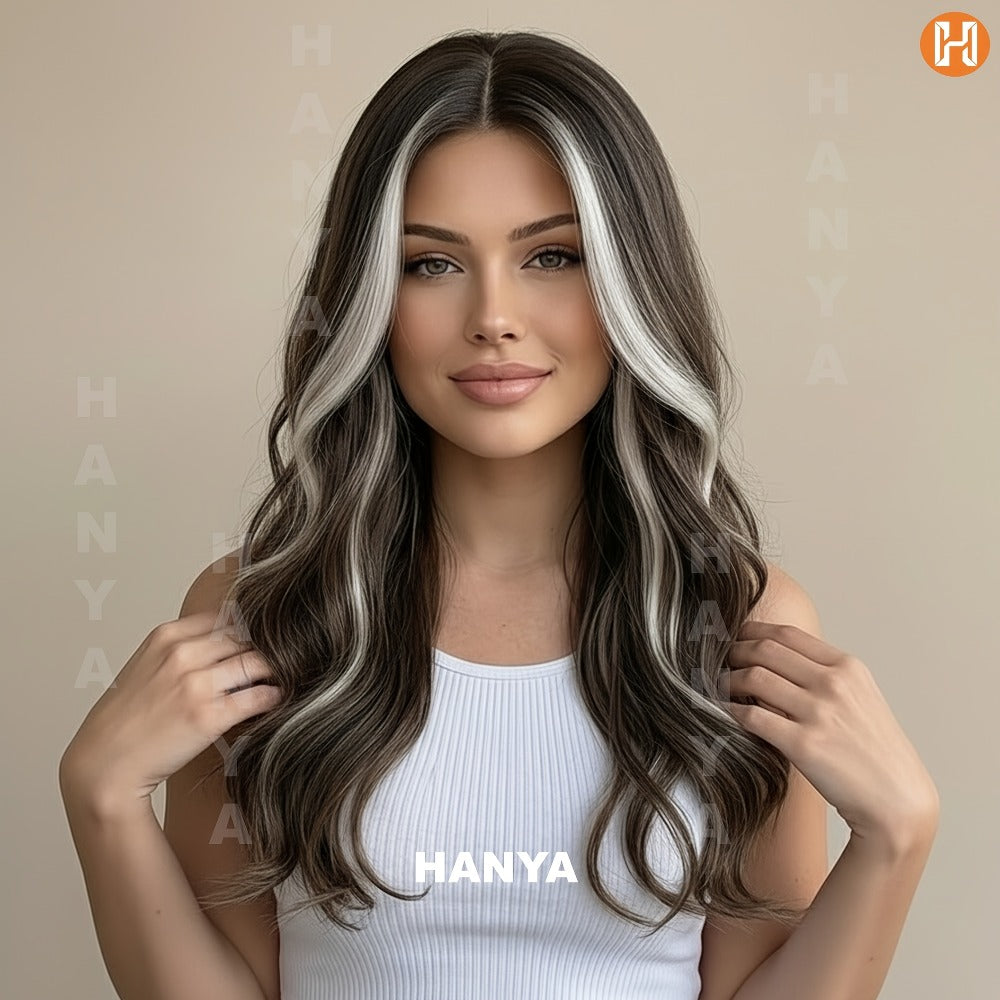 Heat Resistant Synthetic Wig Long 24 Inch 6 Colors Dark Brown Ivory Light Golden for Women Daily Wear Party Holiday Beginner Friendly Natural Look - product image 25