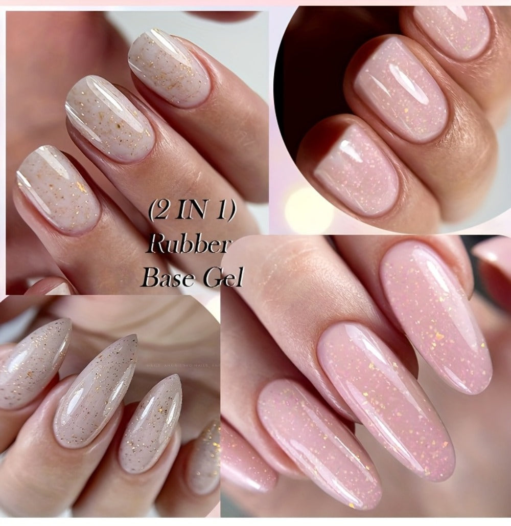 Rubber Base Gel Polish Set 6pcs Nude Pink 2-in-1 Builder Base Coat – Self-Leveling Soak Off UV LED Semi-Permanent Long-Lasting Gel Manicure Kit 0.24oz Each for DIY & Salon Nail Art - product image 20