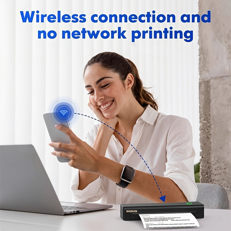 A4 Portable Inkless Thermal Printer With Paper Tray, Wireless Wireless Mobile Printer, Supports 8.5x11 Inch American Letter Paper/A4 Thermal Paper, Compatible - product image 8