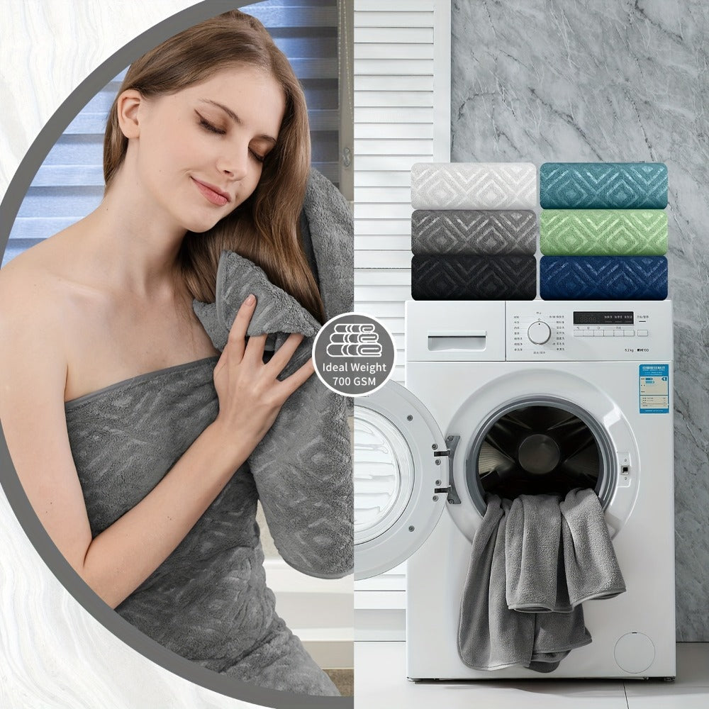 700GSM Bath Towel Set 8 Piece Extra Large Ultra Soft Thick - Highly Absorbent Quick Dry | 2 Oversized Bath Towels 2 Hand Towels 4 Washcloths | 16 Colors | Bathroom Hotel Gym Spa Ad - product image 4