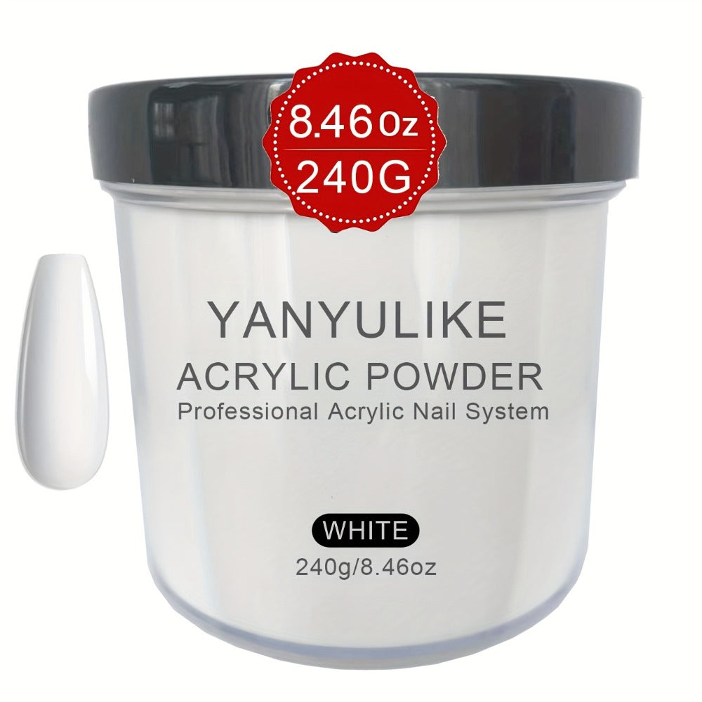Acrylic Nail Powder 8oz Professional Clear Pink Nude White Fast Set No Lamp Required for Nail Extensions 3D Nail Art Carving Salon Quality Bulk Powder for Beginners Techs - product image 7