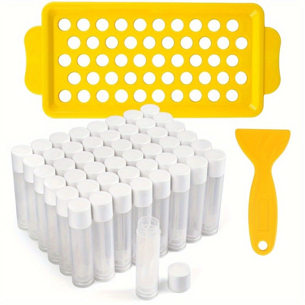 Empty Lip Balm Tubes 50 Pack with Filling Tray & Spatula – 5.5ml Clear BPA Free DIY Lip Balm Making Kit, Food Grade Leak Proof Containers for Homemade Lip Balm, Lipstick & Cosmetic - product image 9