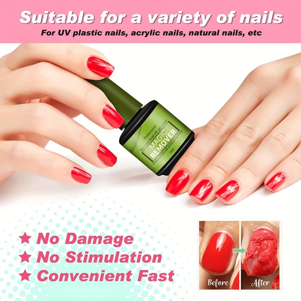 Gel Nail Polish Remover 3pcs Set – Soak Off Gel Nails, Nail Glue & Acrylic Nails in 2-3 Minutes | Fast Gentle Formula for Home DIY & Salon Use | Nail Care Kit for Women & Men - product image 7