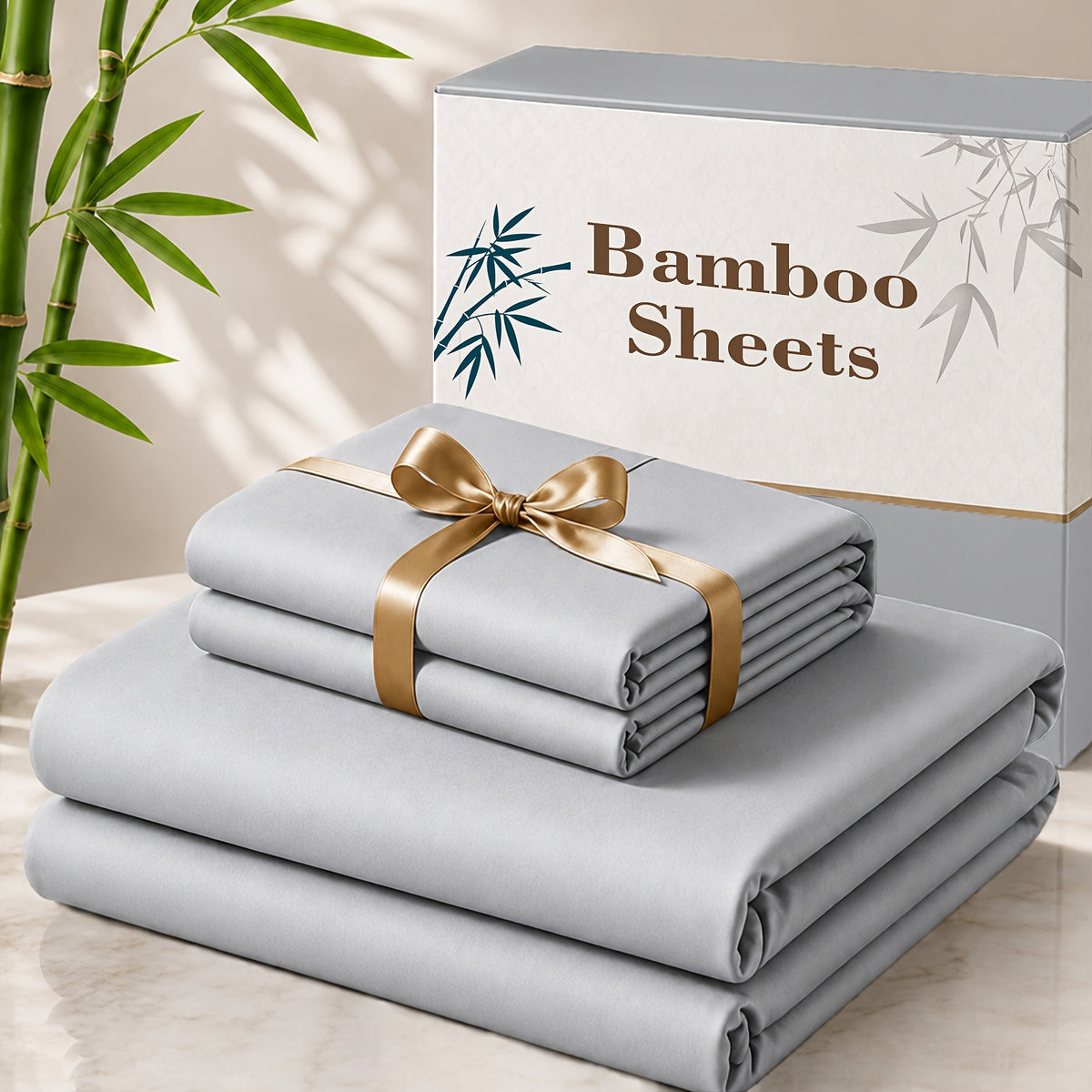 4 pcs Cooling Bamboo Bed Sheet Set, 3000 TC Extra Deep Pocket 20 Inch Bed Sheet, Children Luxury Soft Hotel & Cooling Sheet Set for Hot Sleepers, Wrinkle and - product image 17