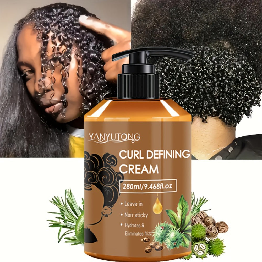 Curl Setting Cream with Castor Oil 280ml - Moisturizing Long-Lasting Curl Definition & Frizz Control, Non-Greasy Lightweight Formula for Wavy, Curly & Straight Hair, Women & Men - product image 7