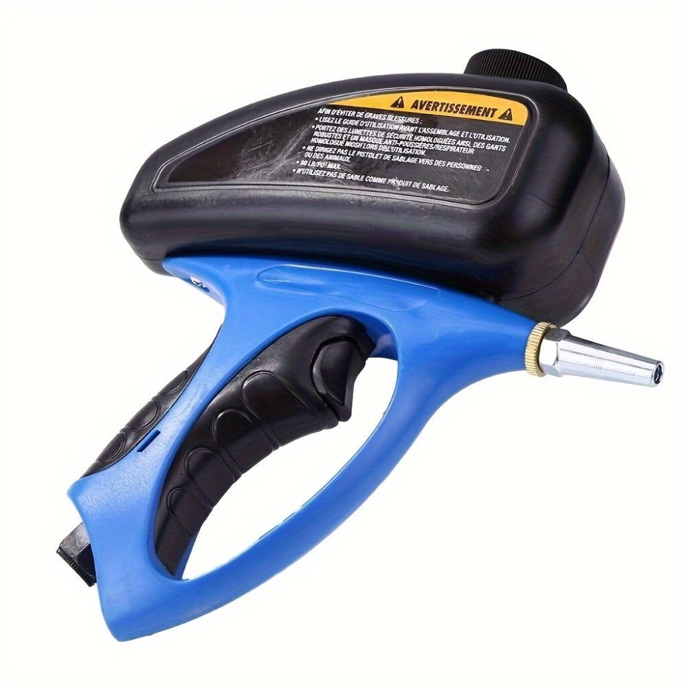 Sandblaster Gun for Air Compressor Pneumatic Abrasive Blasting – 90 PSI Max, 500ml Tank, Small Nozzle, for Metal Rust Removal, Glass Etching, Polishing & Auto Repair – Blue, Red &  - product image 19