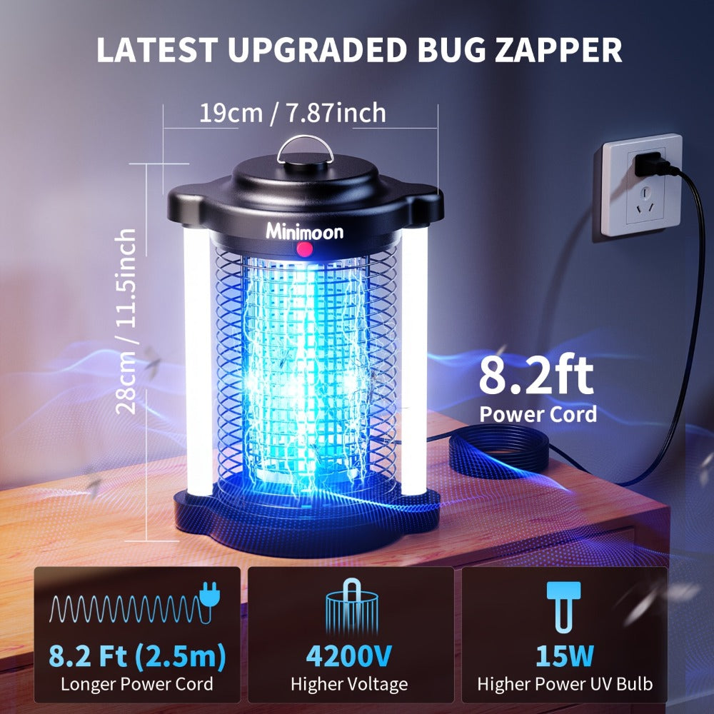 Plug-In Bug Zapper with Dual LED – 110V Electric Fly Killer & Mosquito Trap, Instant Kill for Mosquitoes, Flies & Cockroaches, with Bug Collector Tray, for Home, Office & Commercia - product image 6
