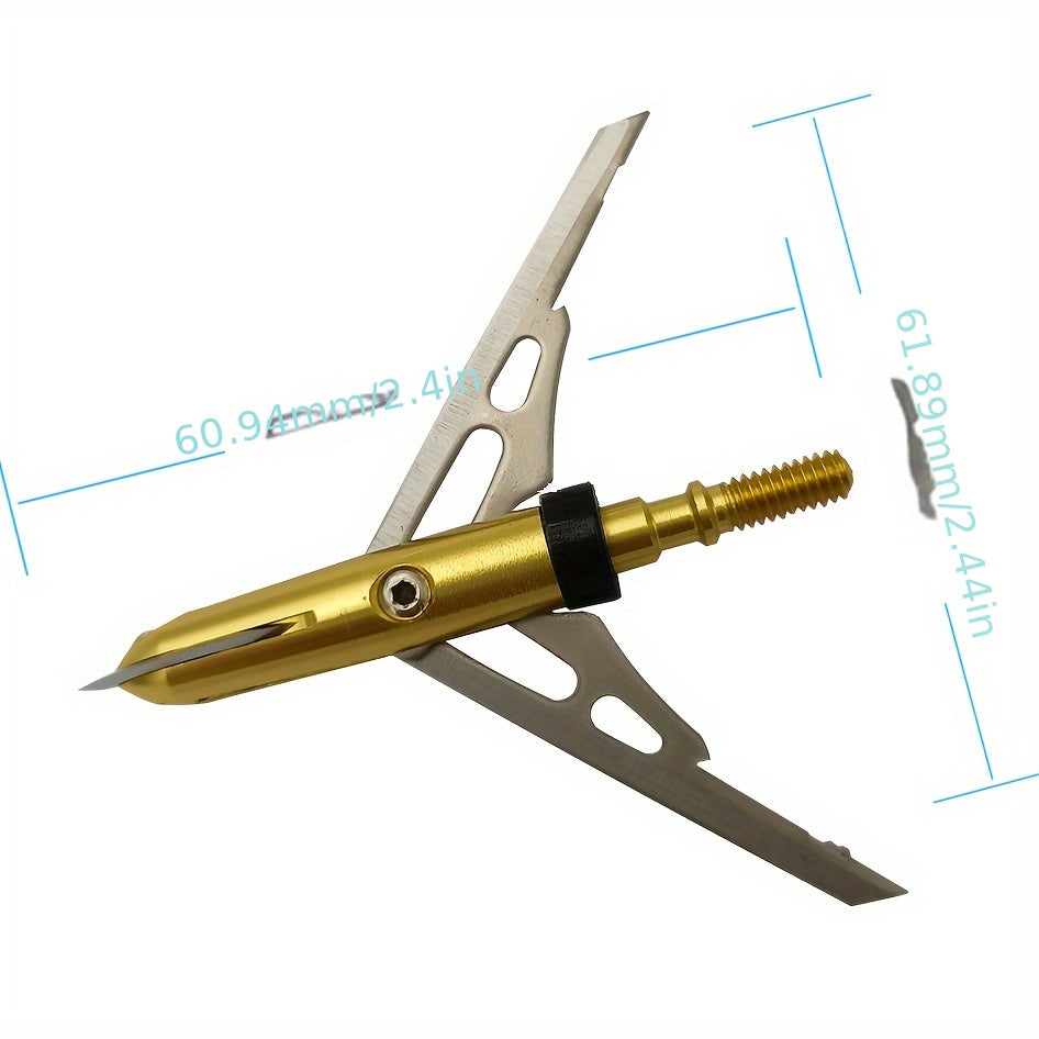 2-Blade Stainless Steel Archery Arrow Tips with Ferrule Alignment Technology, 2.34" Cutting Diameter, Compatible with Crossbow & Compound Bow for Deer Hunting - product image 2