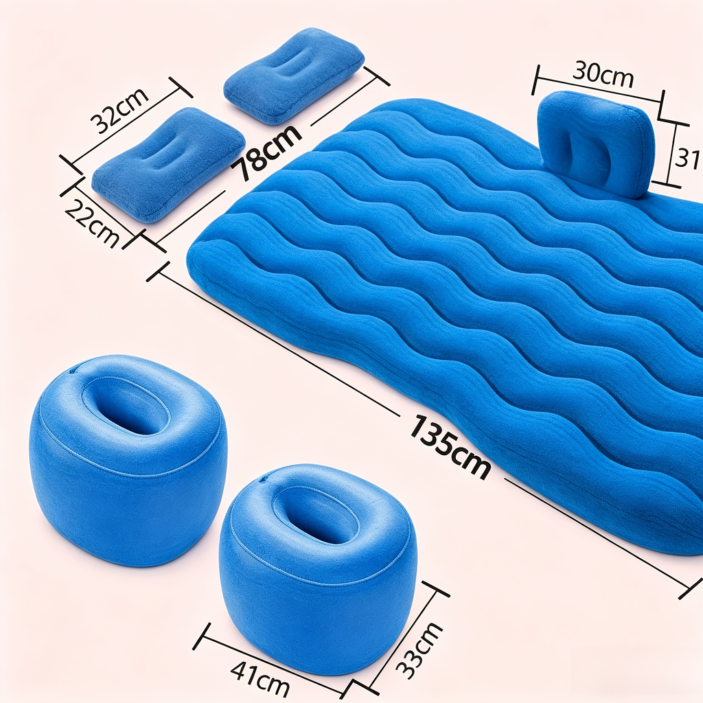 SUV Air Mattress Inflatable Car Bed Portable Camping Mattress Universal Flocked Blow Up Bed for SUV Trunk Back Seat with Storage Bag Repair Kit for Car Camping - product image 13