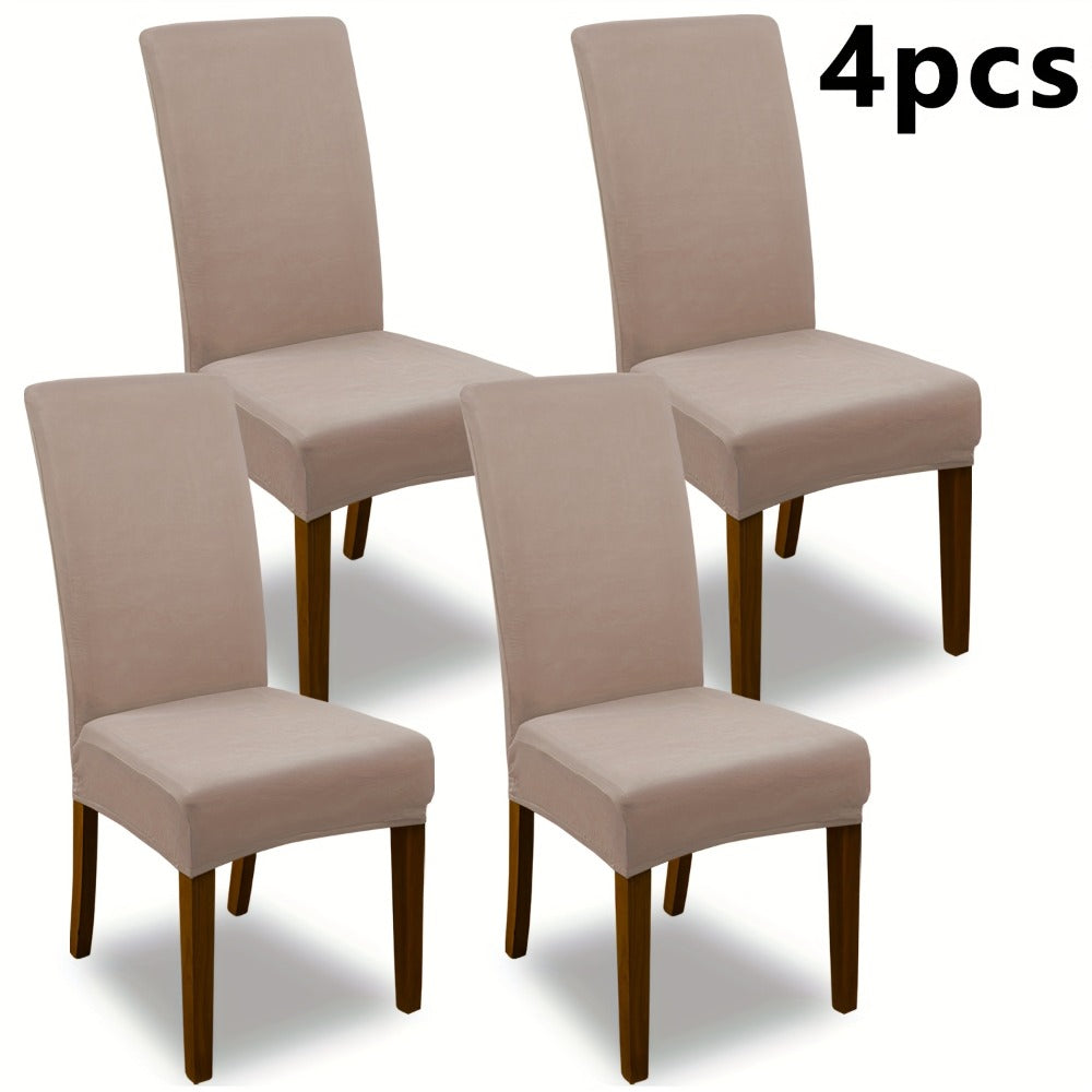 Stretch Dining Chair Covers Set | Elastic Jacquard Slipcovers for Dining Room Kitchen Wedding Office, 4pcs or 6pcs, 9 Colors, Washable Furniture Protector - product image 25