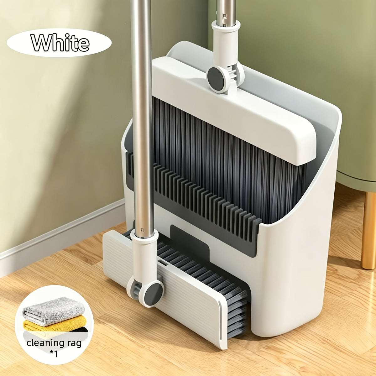 4In1/3In1/2In1 Upright Broom and Dustpan Combo, Long Handle Floor Sweeping Brush Set with Comb Teeth Dustpan, Garbage Bag Holder, Indoor Outdoor Cleaning Kit - product image 11
