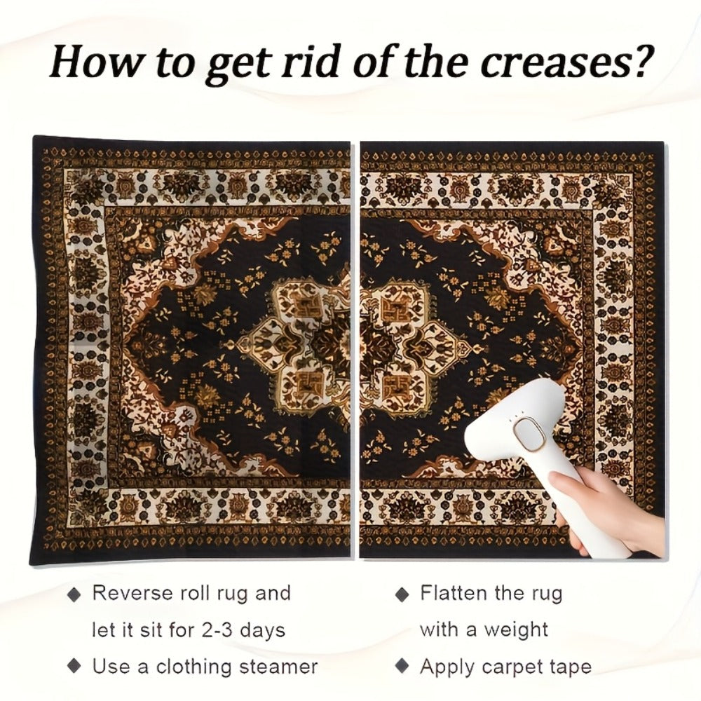 Large Area Rug for Living Room Bedroom – Soft Fluffy Persian Bohemian Style Floor Mat, Anti-Slip Backing, Machine Washable, Vintage Carpet for Modern & Traditional Decor, Multiple  - product image 14