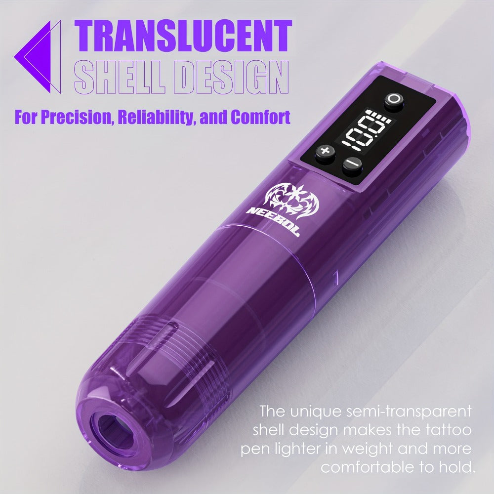 Cordless Tattoo Pen Machine Neebol Wireless Rotary Tattoo Gun with LCD Screen Display Lightweight Upgraded Design Cartridge Needle Compatible for Beginners & Professional Tattoo Ar - product image 2