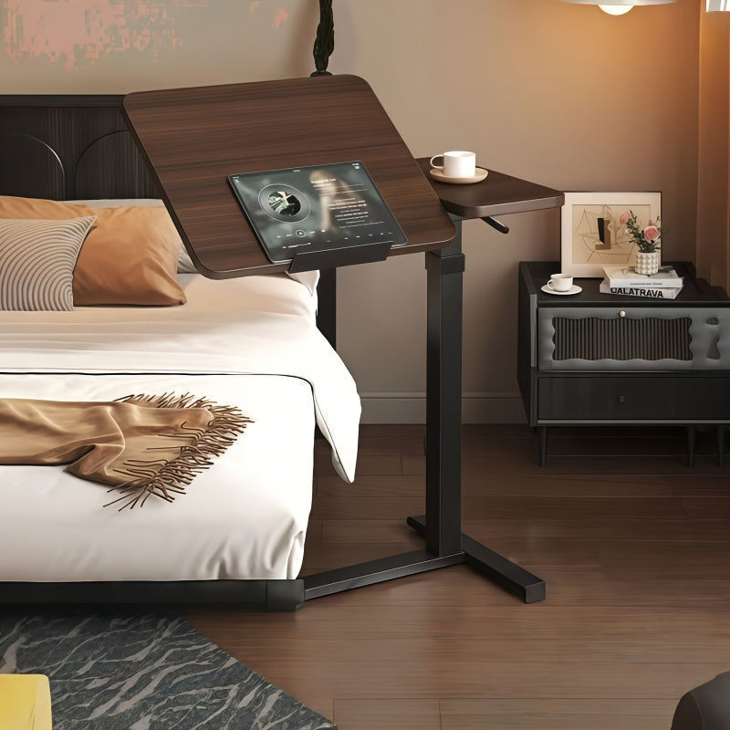 Invisible Roller Dual-Tabletop Adjustable Care Bed Table, Dual Desktop Tiltable Bedside Nursing Table for Home Hospital Use, Portable Bedside Dining Table for - product image 11