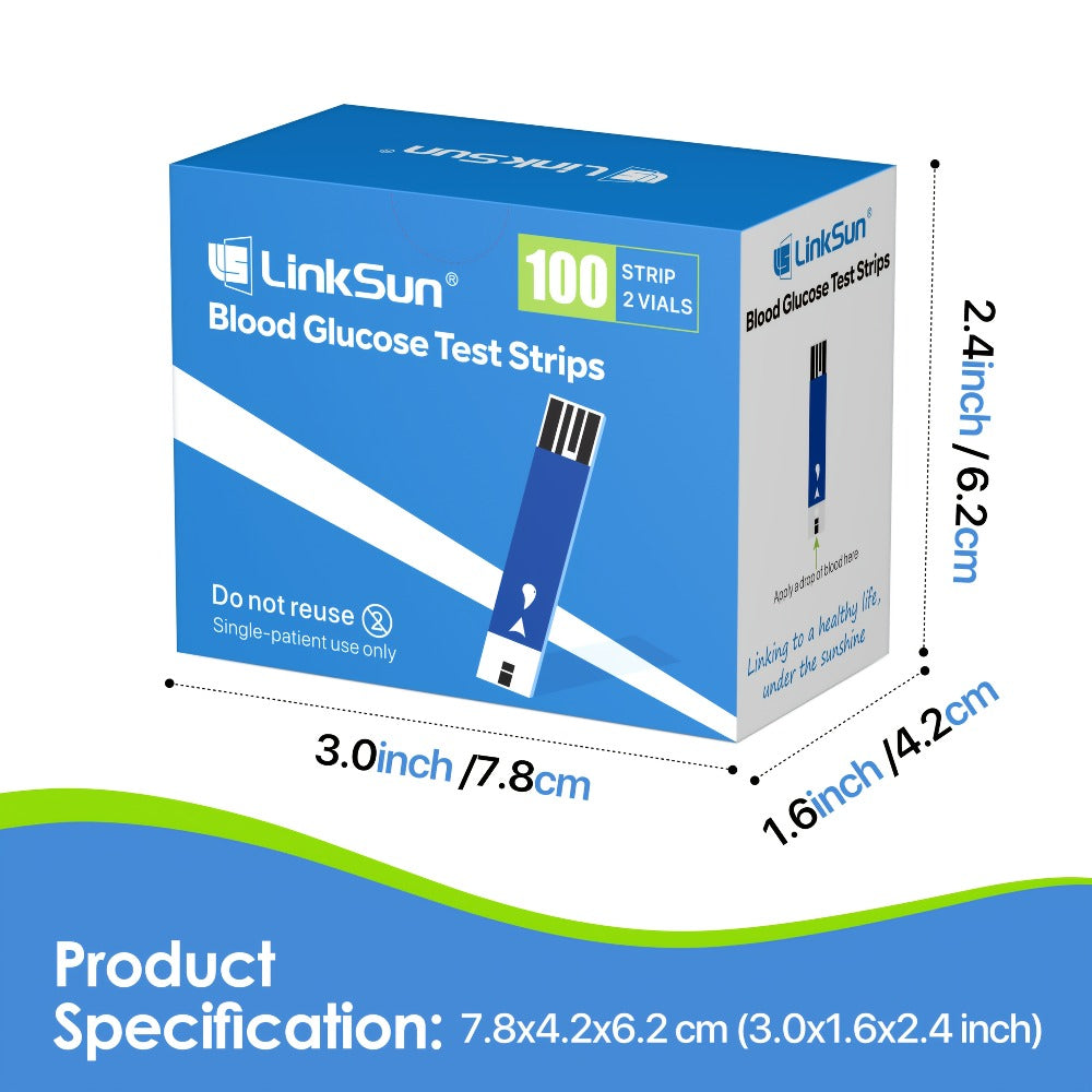 Diabetes Test Strips 100 Count – Compatible with G-425-1, G-425-2, G-425-3 Blood Glucose Monitors - product image 2