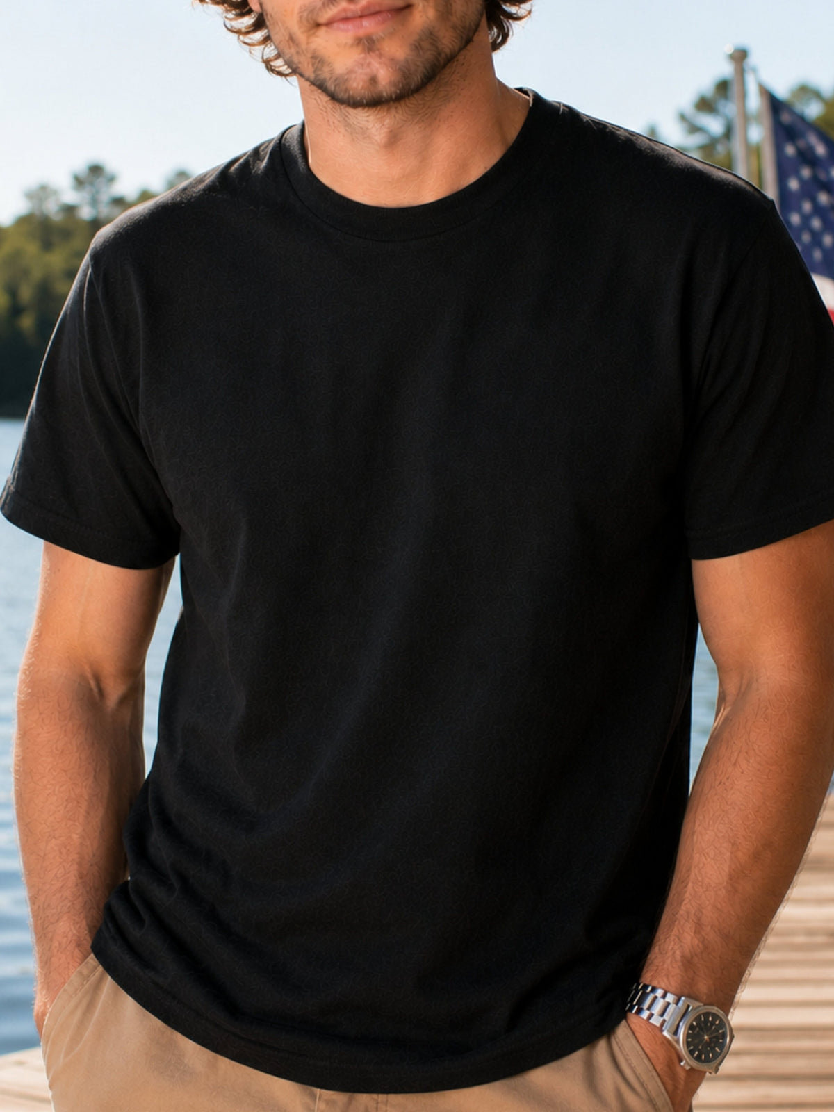 10 Pieces of Unisex Round Neck Cotton T-shirt Basic, Soft, Comfortable and Breathable, Essential for Sports Exercise and Fitness, Daily Casual Trend Wear - product image 9