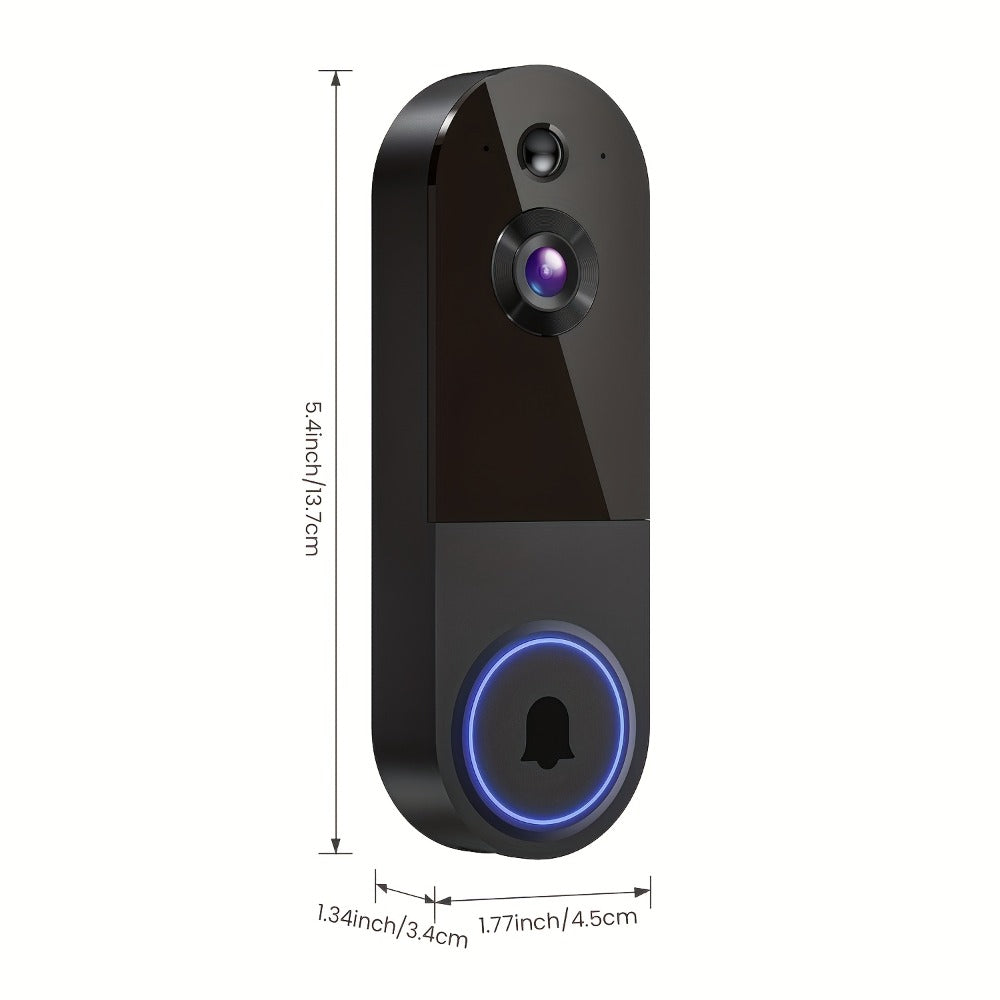 Wireless Video Doorbell Camera 1440P WiFi | AI Snapshot Night Vision Two-Way Intercom Rechargeable Battery | Photo Video Local Storage Smart Home Doorbell White Black - product image 4