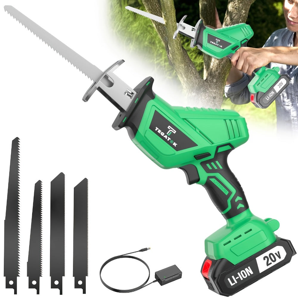 Electric Reciprocating Saw Cordless with LED Light & Safety Lock – Multi-Purpose Cutting Tool with Replaceable Blades, 1 or 2 Battery Options, Carrying Case Included - product image 7
