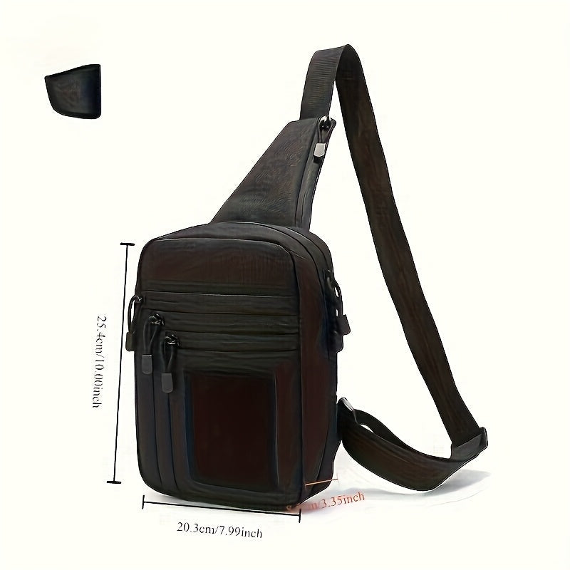 Shoulder Bag Tactical Concealed Carry Bag for Men with Chest Holster Multiple Compartments EDC Sling Bag for Daily Use Shooting Range Hiking Outdoor Activities - product image