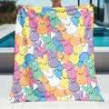 Easter Rabbit Flannel Throw Blanket - Bohemian Pastel Bunny HD Print Soft Warm Lightweight All-Season Throw for Sofa Bedroom Camping Yoga Travel, Cozy Home Decor Gift - product image 8