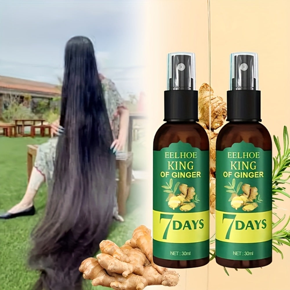 Ginger & Biotin Hair Growth Gift Set 2-Pack - Ginger Scalp Oil + Biotin Strengthening Serum 7-Day Nourishing Treatment for Hair Loss Moisturizing All Hair Types Women Men - product image