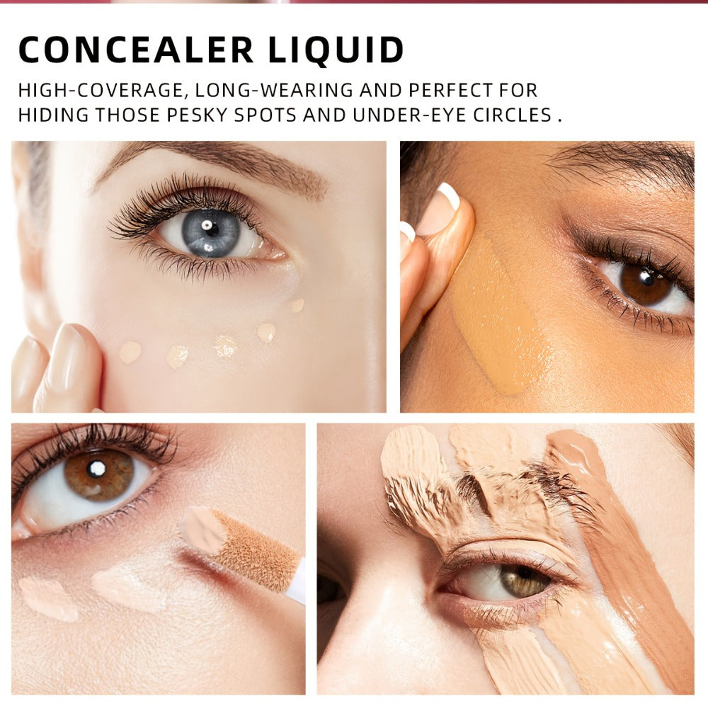 Full Coverage Liquid Concealer 12 Shades for Women — Waterproof Buildable Formula with Self-Applying Brush Tip, Long-Lasting Non-Cakey, Covers Dark Circles & Blemishes for All Skin - product image 10